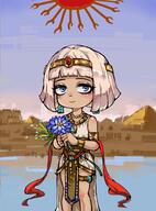 Artist:chewing_devil blushing cato egypt flower jewel pyramid sun // 1519x2047 // 395KB