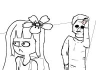 black_and_white clueless drawing knife michael_myers mymy's_sister // 984x720 // 77KB