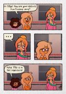 coco comic english_text expressionless grin raised_eyebrows smiling text yfke zoey // 2480x3508 // 845KB