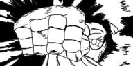 angry black_and_white coco expressionless glove kino oekaki punch // 500x250 // 27KB