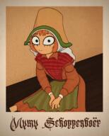 artist:entiral brabant dress looking_at_viewer mymy photo sitting text traditional_outfit vintage // 1000x1245 // 2.3MB