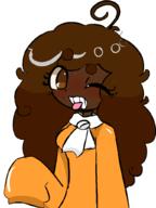 coco curly_hair india kate_(namefag) pajeet smiling tongue_out wink // 768x1024 // 122KB