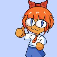 looking_at_viewer low_resolution mymy neko_arc smiling thumbs_up // 194x194 // 25KB