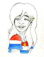 coco dutch_flag flower_girl hand_drawn merel_(artist) smiling tagme // 1399x1812 // 301KB