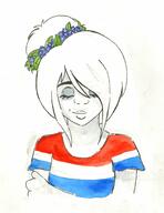 dutch_flag flower_girl hand_drawn maya merel_(artist) smiling tagme // 1399x1812 // 351KB