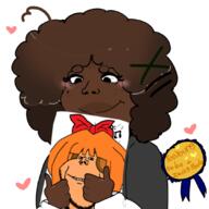 afro award bodypillow happy holding_object kate_(namefag) looking_at_something messy_hair mymy niggerwiggle smiling soyjak soyjak.party soyjak_femjak soyjak_parody // 1080x1080 // 417KB