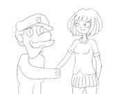 black_and_white handshake looking_at_each_other luigi mymy sketch smiling weegee // 3508x2480 // 774KB