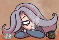 artist:studio_massa frown Nirvana_(Band) official_art sad smoking tired vera // 314x217 // 81KB