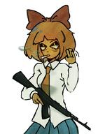 artist:hellven cigarette gun mymy niggerwiggle smoke waving weapon // 827x1057 // 86KB