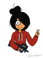 gun maya peace_sign smiling text // 900x1200 // 342KB