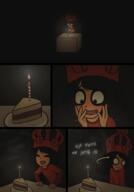 artist:studio_massa blushing cake candles crown dialogue dutch_text maya Maya's_Sweet_16_(comic) official_art smiling text // 1400x2000 // 664KB