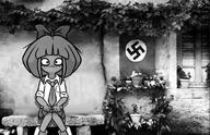 black_and_white edit looking_at_viewer mymy nazi nazi_symbol photo screenshot zorinhakekk_(artist) // 1121x726 // 173KB