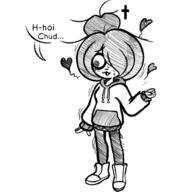 artist:john_smith cross embarrassed love maya no_color // 1862x1862 // 368KB
