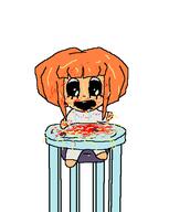 artist:littlebiggity chair happy messy mymy spaghetti variant:agugu // 497x555 // 24KB