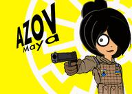 azov black_sun drawing gun maya smiling soldier text ukraine // 2334x1668 // 647KB