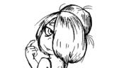 artist:oekakigod looking_at_viewer maya no_color oekaki // 500x250 // 35KB