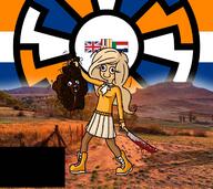 artist:yosack_jaki blood boer_flag censored chudwheel coco drawing gore kate_(namefag) smiling south_africa sword weapon // 1175x1046 // 232KB