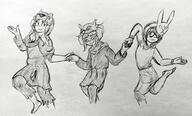 artist:midkyk coco dancing maya mymy pagan ritual sketch smiling // 1024x618 // 154KB