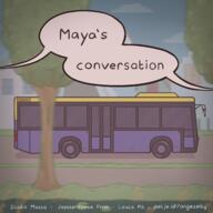 artist:lidlyarts artist:louca_pit artist:studio_massa bus Maya's_Conversatie_(comic) official_art petjeaf text tree // 2500x2500 // 5.7MB