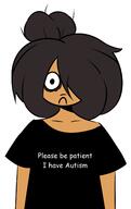 drawing frown looking_at_viewer maya please_be_patient_i_have_autism_(meme) tshirt // 1576x2504 // 175KB