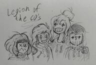 artist:midkyk cleo coco mask parody running_in_the_60s sketch yfke zoey // 2426x1647 // 1.3MB