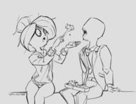 anon black_and_white eating hot maya open_mouth sketch // 1260x966 // 276KB