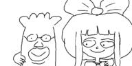 black_and_white crossover dilbert_(dilbert) hug looking_at_viewer mspaint mymy sketch smiling // 500x250 // 17KB