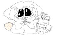 agugu big_eyes binky kaptain_koek niggerwiggle oekaki plush soopwafel stroopwaffel // 1130x663 // 87KB