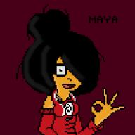 1girl headphones looking_at_viewer maya pixel_art smiling sweater // 500x500 // 14KB