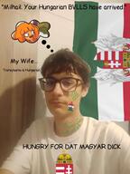 artist:studio_massa dox hungarian_flag irl mymy niggerwiggle official_art polbait racebait seal spade thought_bubble // 713x949 // 1.1MB