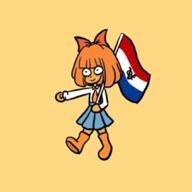 animated gif mymy niggerwiggle voc voc_flag walking // 400x400 // 163KB