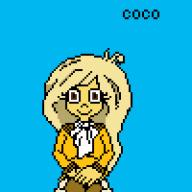 1girl coco looking_at_viewer pixel_art smiling // 1200x1200 // 12KB