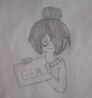 artist:ziellijkz drawing gem maya sign // 1800x1905 // 644KB