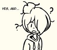 annoyed confused dialogue drawing looking_at_a_viewer maya question_mark sketch // 1070x940 // 165KB