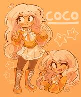 artist:cinnabunn coco drawing happy smiling stars text // 1512x1800 // 723KB