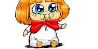 artist:oekakigod binky blue_eyes freckles niggerwiggle oekaki plush_body variant:agugu // 500x250 // 79KB