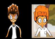blue_eyes clothes dyed_hair mymy orange_hair orange_skin smear_frame tentacles transparent_background // 1166x828 // 366KB