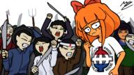 album_cover angry artist:entiral blue_eyes buffalo_(tyler_the_creator) cherry_bomb_(tyler_the_creator) chink cinnamon crowd dutch_flag eiko fedora flag flag:japan gook headband hoodie iron_cross jap japanese looking_at_viewer machete mob mymy niggerwiggle old open_mouth pitchfork prinsenvlag smoke tyler_the_creator white_power_world_wide // 1280x720 // 942KB