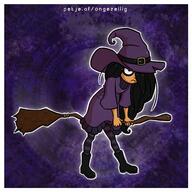 artist:studio_massa bored broom dress halloween hat Illustraties_(official) maya official_art petjeaf text witch // 2160x2160 // 5.6MB