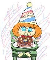 artist:oekakigod award birthday blue_eyes cake crying hat holding_object mymy niggerwiggle variant:agugu // 1000x1200 // 451KB