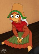artist:entiral brabant color dress looking_at_viewer mymy sitting traditional_outfit // 889x1250 // 1.7MB