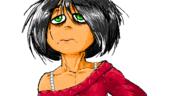 artist:oekakigod color green_eyes maya oekaki // 500x250 // 73KB