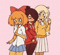 artist:hellven blushing coco cute fan_art maya mymy niggerwiggle trio xitter // 867x805 // 96KB