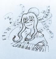 artist:midkyk high keyboard playing_instrument sketch yfke // 983x1024 // 241KB
